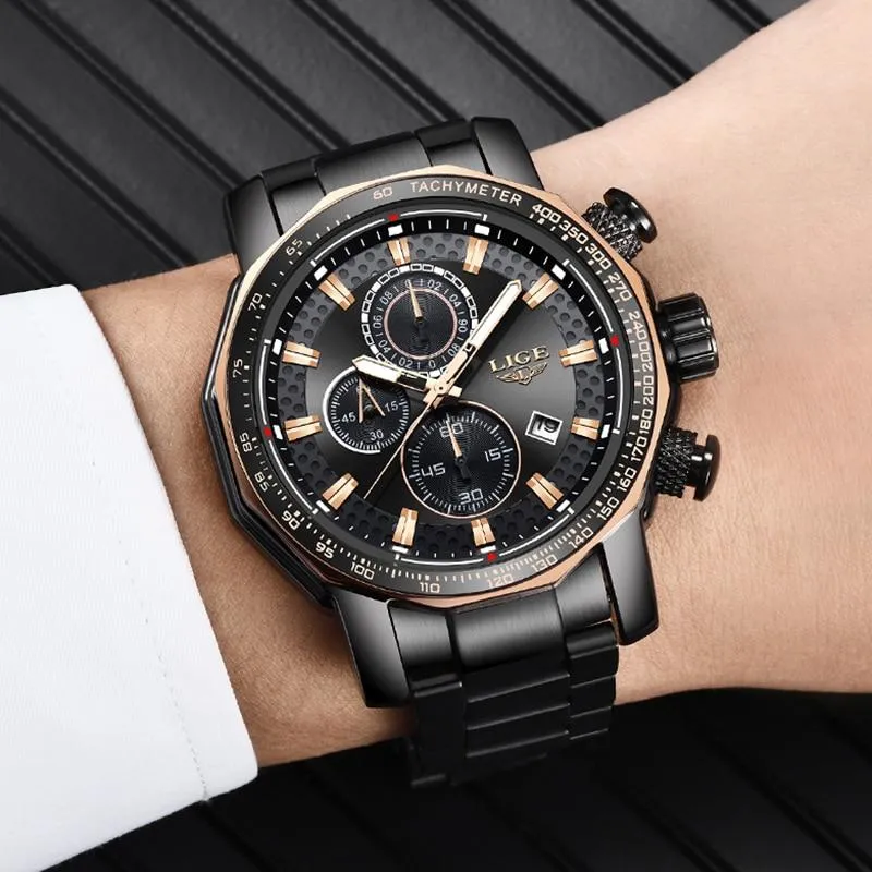 Men Awesome Quartz Big Dial Waterproof Watches