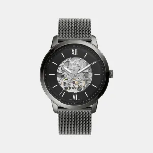 Men's Black Analog Stainless Steel Automatic Watch ME3185