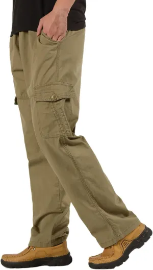 Mens Workout Cargo Sweatpants Hiking Trousers Outdoor Wearing Pants with Pockets Sweatpants for Men Pants Casual Rope