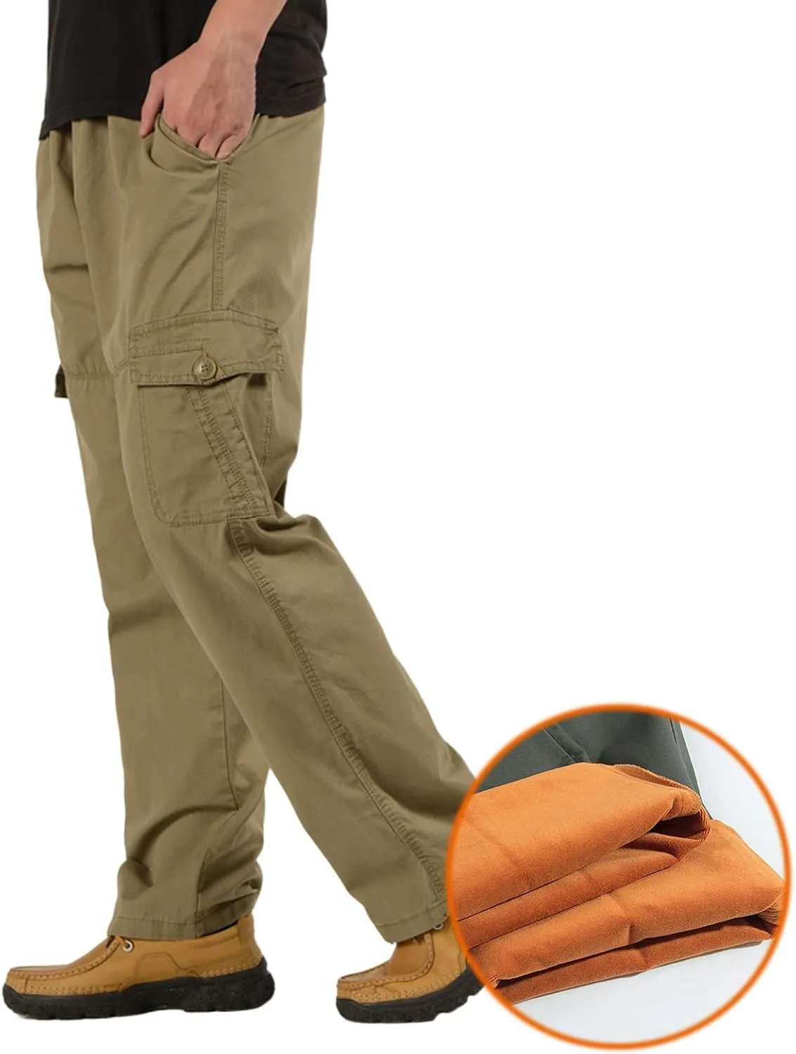 Mens Workout Cargo Sweatpants Hiking Trousers Outdoor Wearing Pants with Pockets Sweatpants for Men Pants Casual Rope