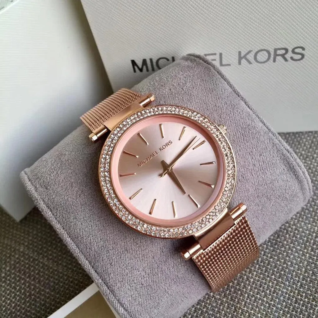 Michael Kors Darci Rose Gold Mesh Strap Ladies Watch Women's Watch MK3369