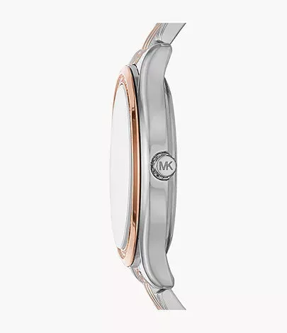 Michael Kors Women’s Quartz Stainless Steel Silver White 36mm Watch MK7084