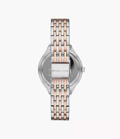 Michael Kors Women’s Quartz Stainless Steel Silver White 36mm Watch MK7084