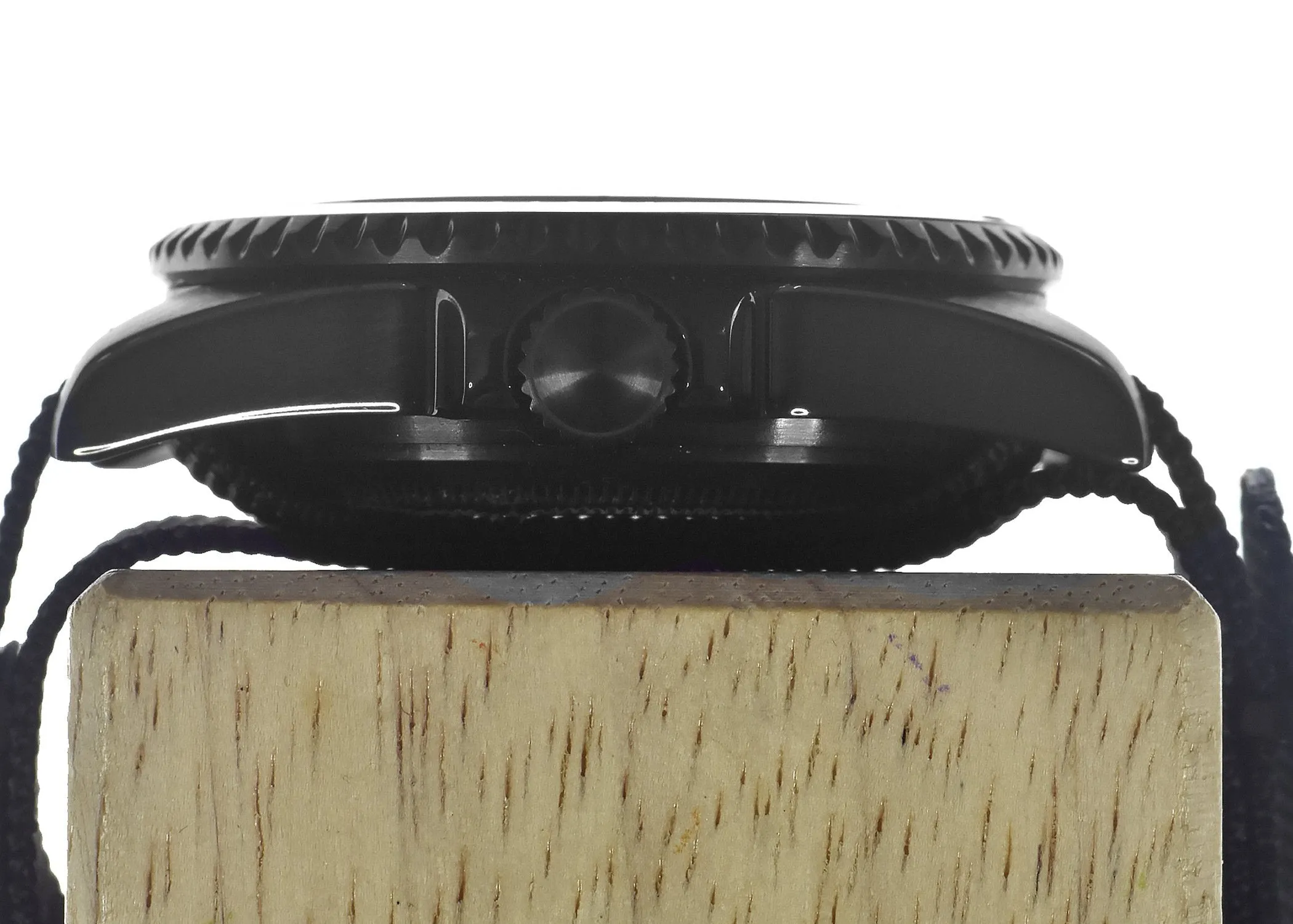 MWC 24 Jewel 1982 Pattern 300m Automatic Military Divers Watch in Black PVD with a Sapphire Crystal on a NATO Webbing Strap
