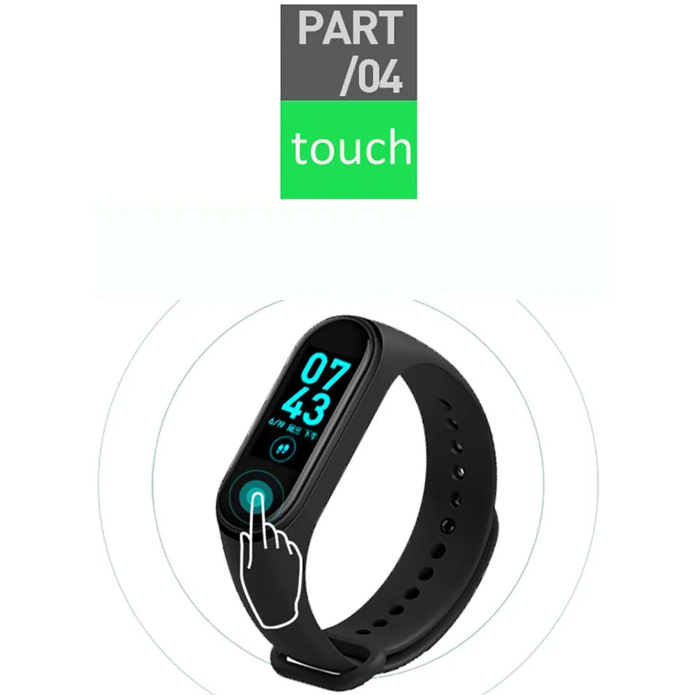 New M4 Fitness Band with HR and BP monitor, Pedometer (similar to Fitbit Alta)