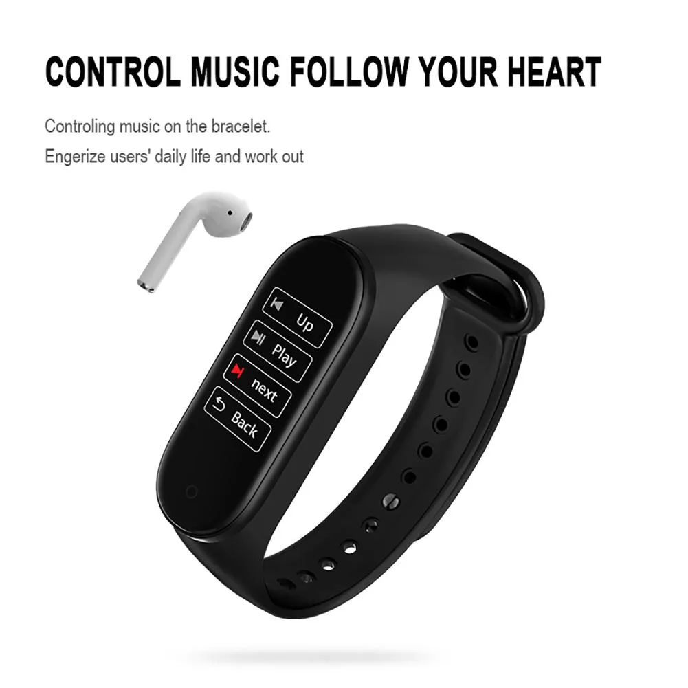 New M4 Fitness Band with HR and BP monitor, Pedometer (similar to Fitbit Alta)