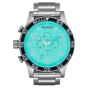 Nixon 51-30 Chrono 2024 Watch - Silver/Turquoise