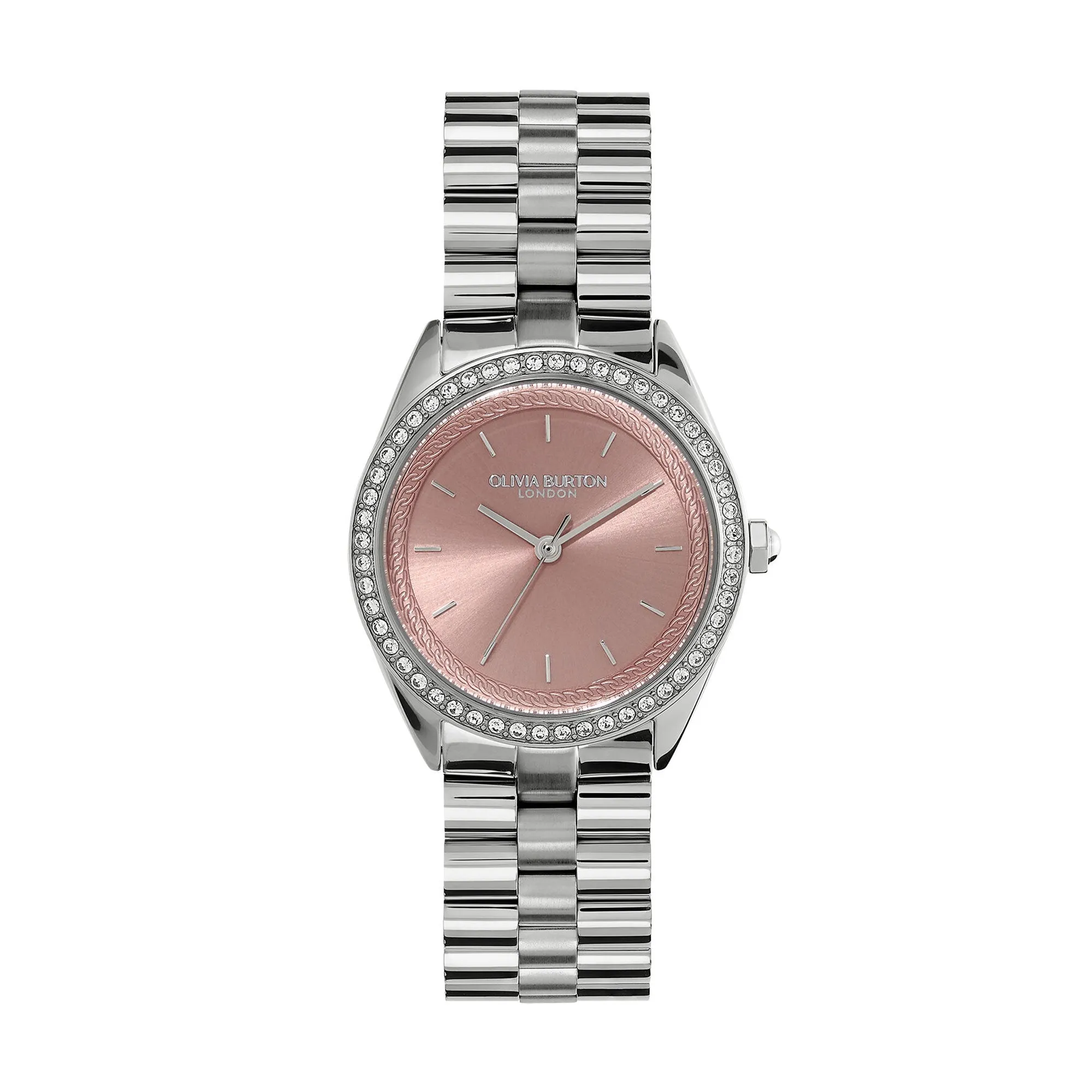 Olivia Burton 34mm Stainless Steel Bejewelled Sports Luxe Quartz Watch
