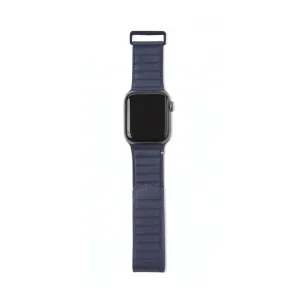 [OPEN BOX] DECODED 38-41mm Leather Magnetic Traction Strap for Apple Watch Series 1-8 & SE - Blue