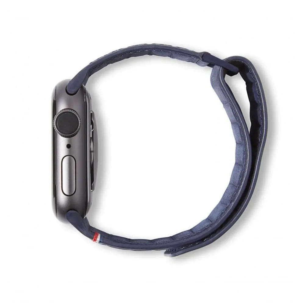 [OPEN BOX] DECODED 38-41mm Leather Magnetic Traction Strap for Apple Watch Series 1-8 & SE - Blue