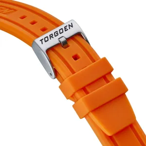 Orange Silicone Strap | 22mm Silver Buckle