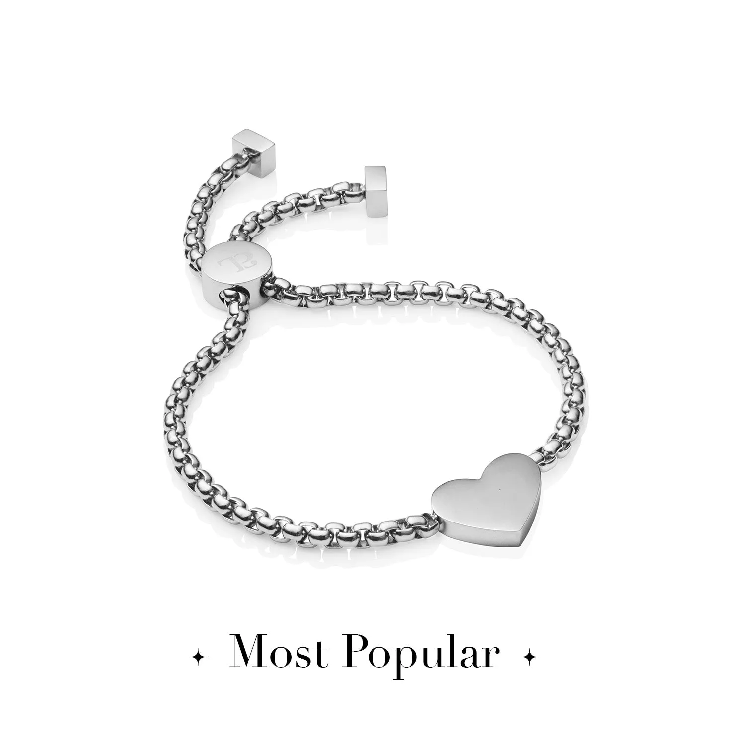 Personalise Heart Bracelet (Silver)