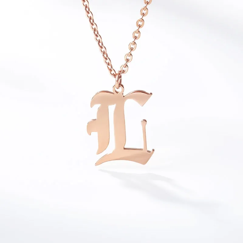 Personalized Capital A Z Initial Alphabet Pendant