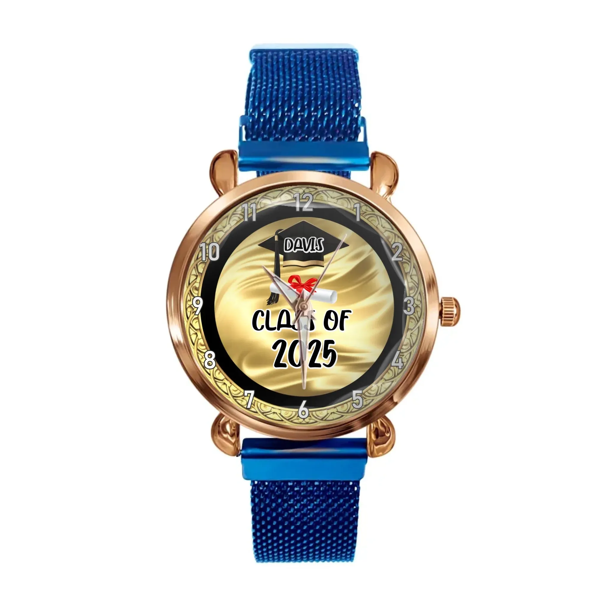 Personalized Graduation Watch 2025 – Custom Engraved Name & Year, Unique Class of 2025 Gift for Him & Her, Perfect Graduation Keepsake
