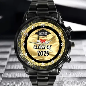 Personalized Graduation Watch 2025 – Custom Engraved Name & Year, Unique Class of 2025 Gift for Him & Her, Perfect Graduation Keepsake