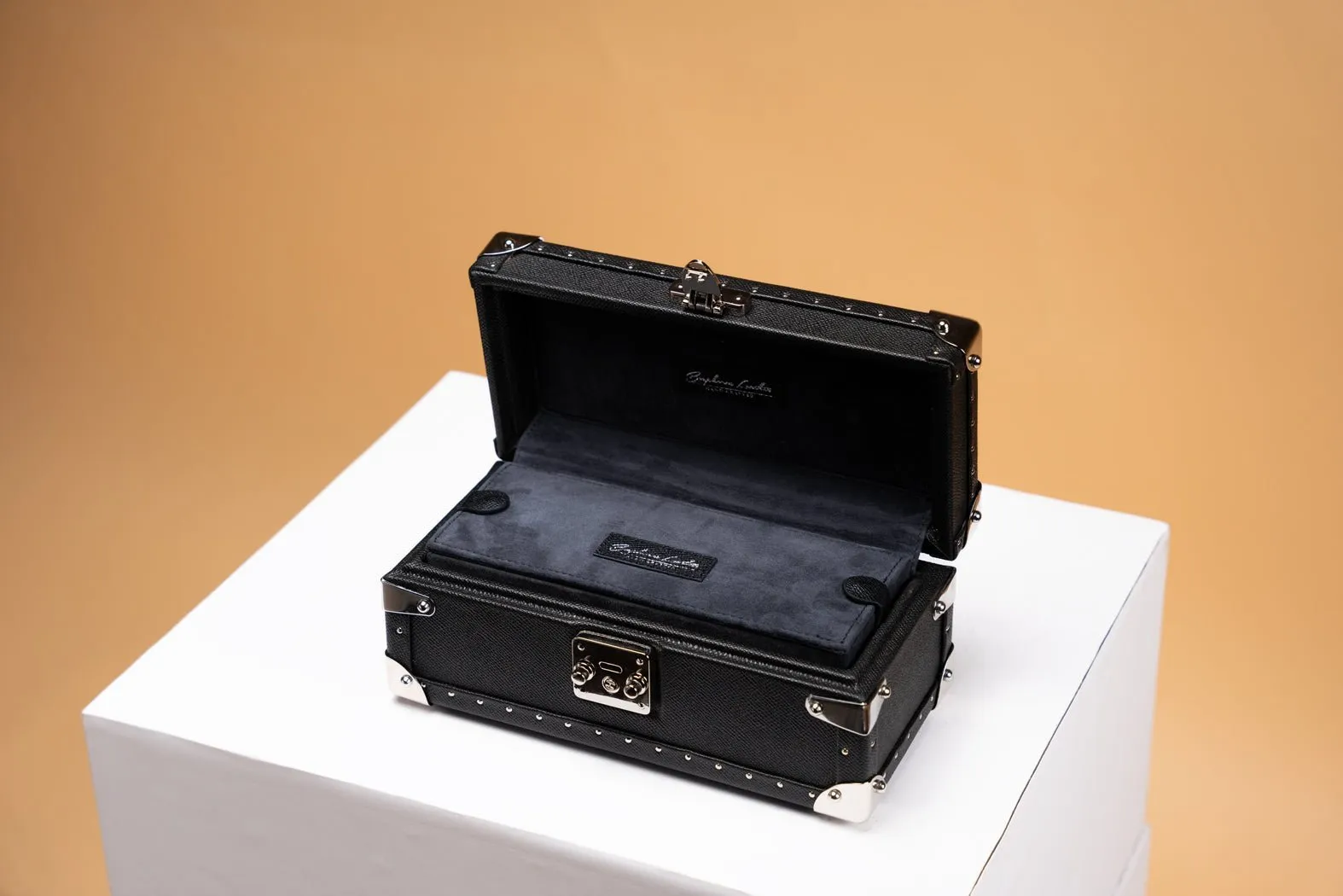 Petra Watch Case - Saffiano Black
