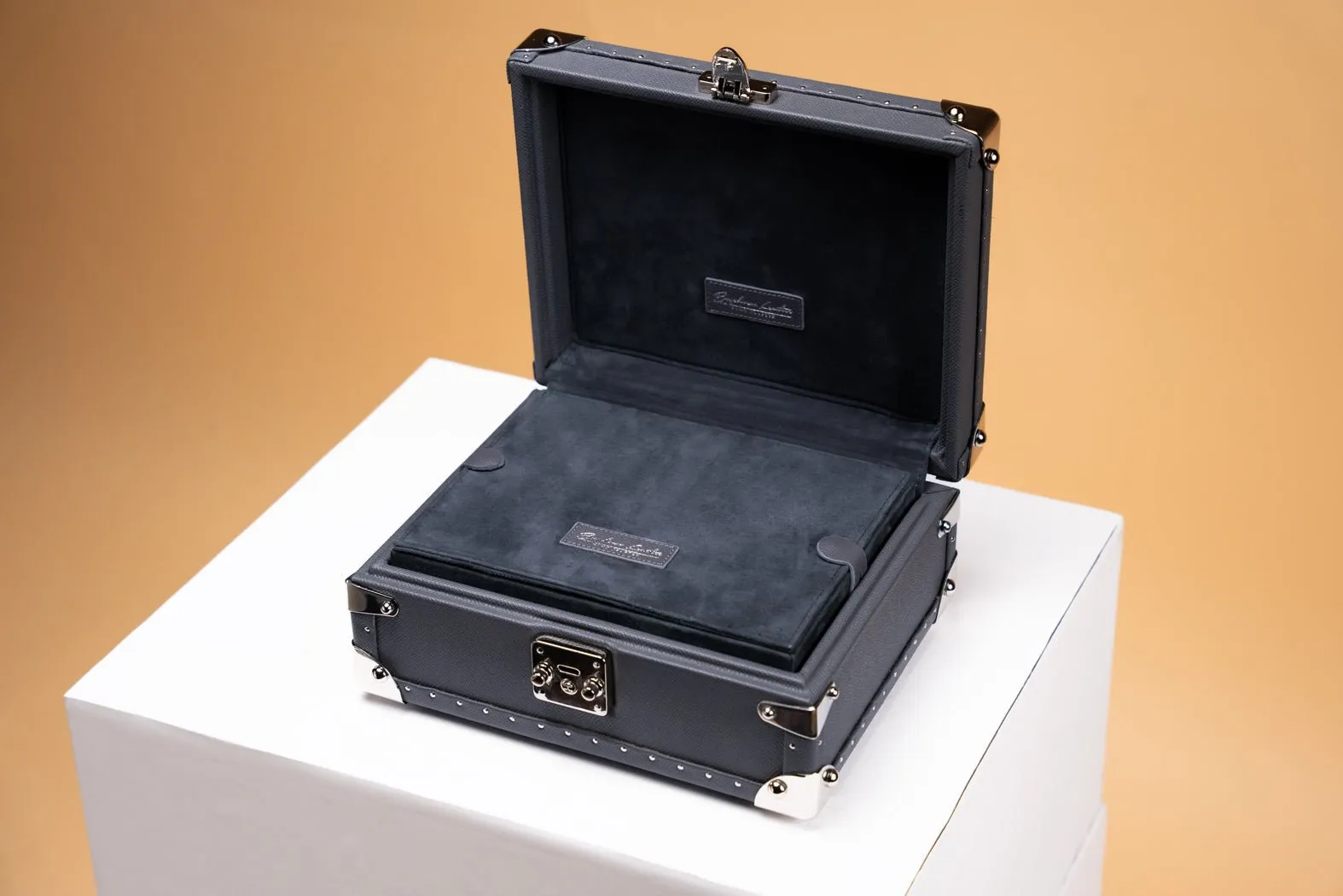 Petra Watch Case - Saffiano Dark Grey