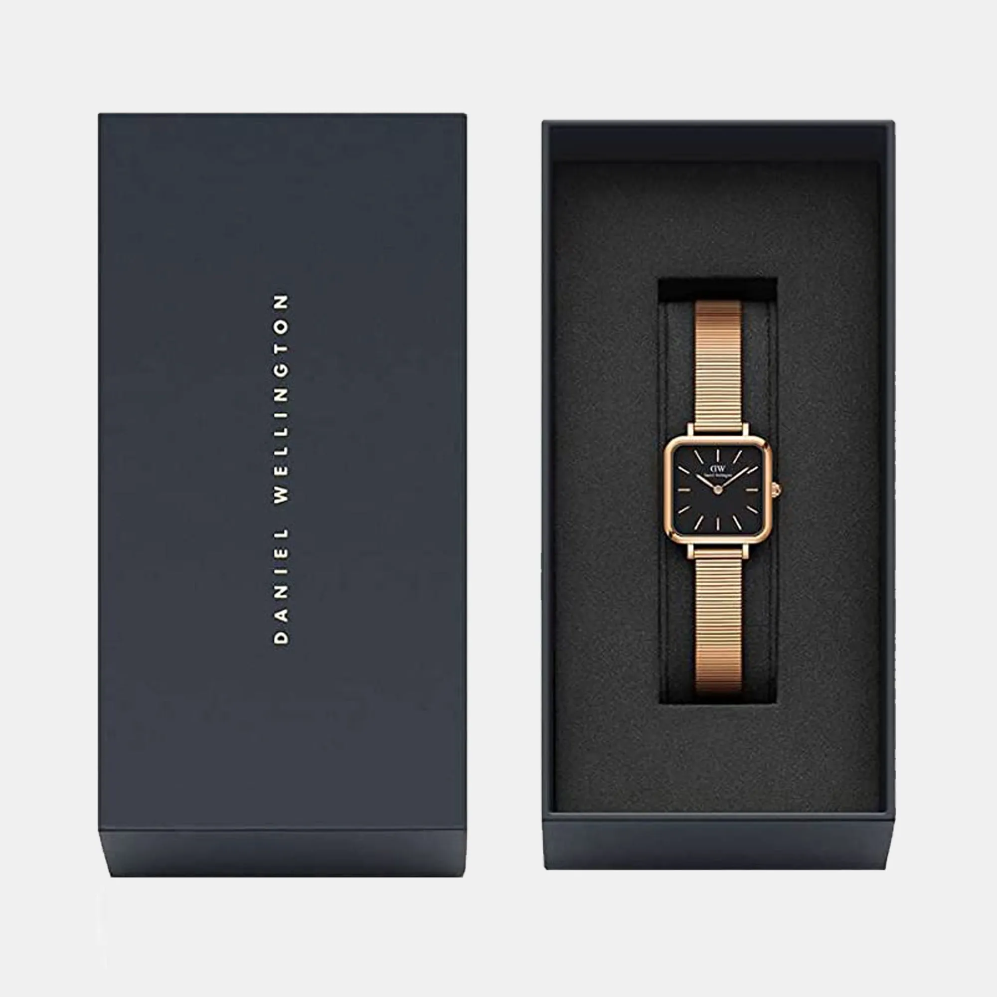 Quadro Women's Black Analog Stainless Steel Watch DW00100518