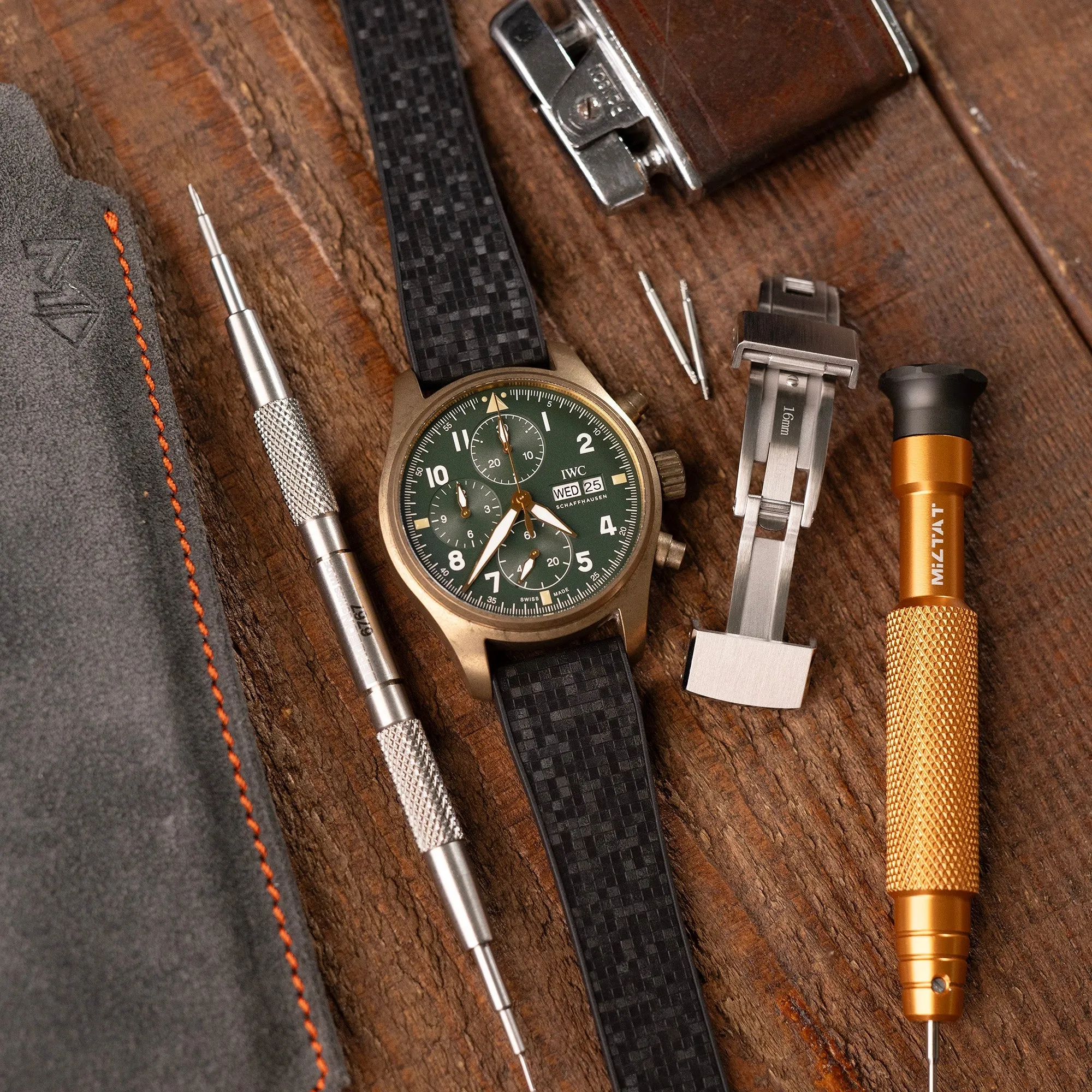 Quick Release FKM29 Black FKM Rubber watch strap