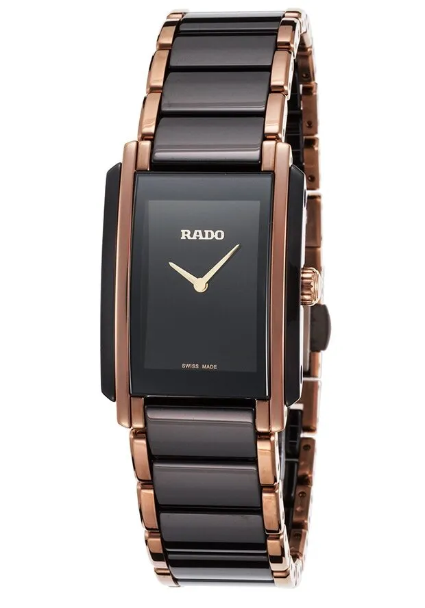 Rado Integral Quartz Black Dial Two-tone Ceramic/Stainless Steel Ladies Watch R20612152