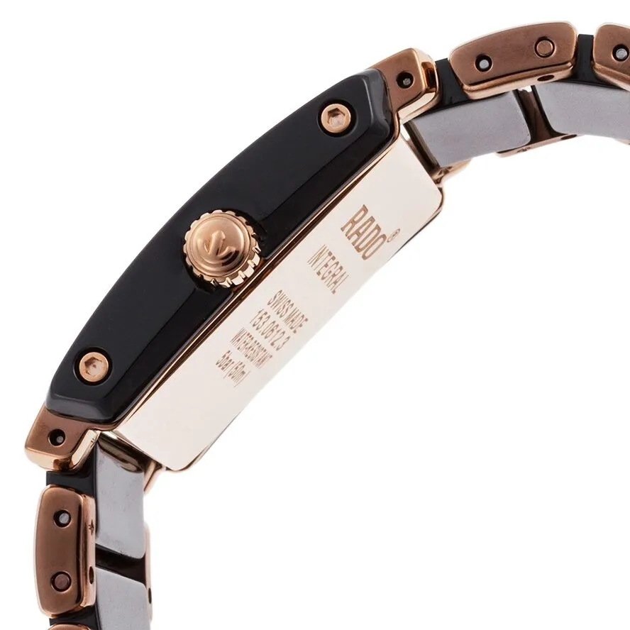 Rado Integral Quartz Black Dial Two-tone Ceramic/Stainless Steel Ladies Watch R20612152