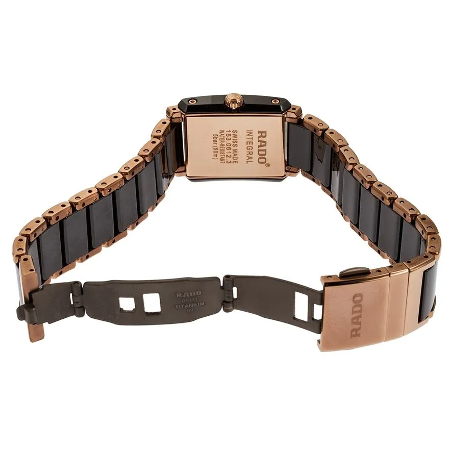 Rado Integral Quartz Black Dial Two-tone Ceramic/Stainless Steel Ladies Watch R20612152