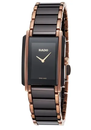 Rado Integral Quartz Black Dial Two-tone Ceramic/Stainless Steel Ladies Watch R20612152