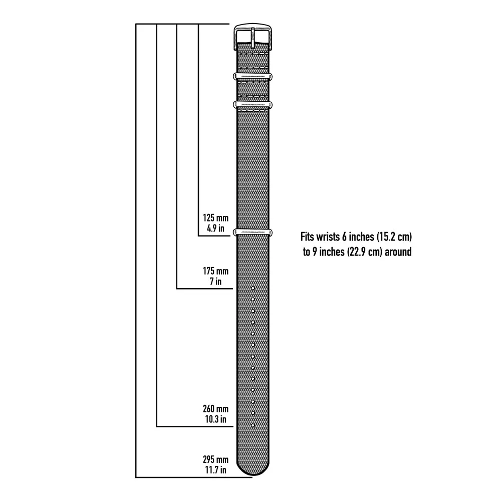 Seat Belt Nylon Military Style Watch Band - Red, Stainless Hardware