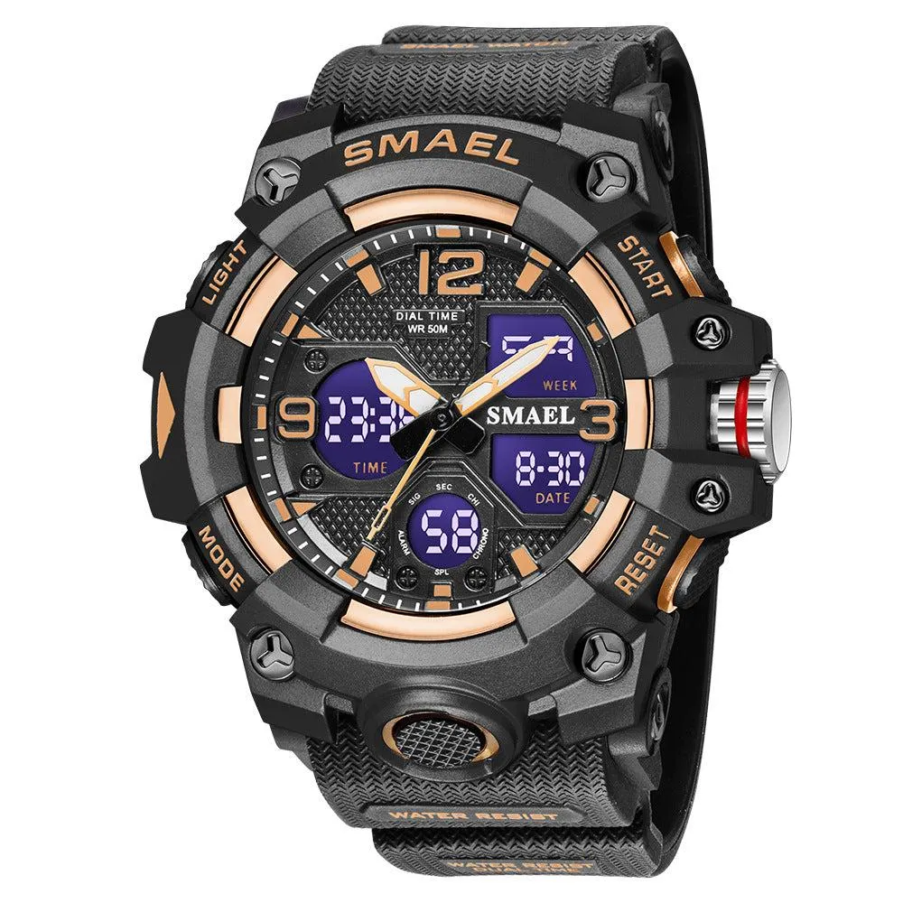 SMAEL Analog Digital Outdoor Sports Watch For Men 8008