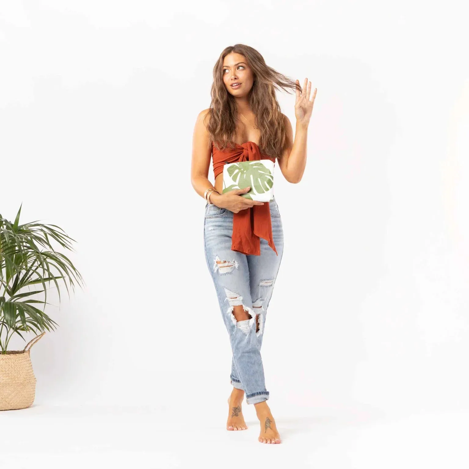 Small Pouch (Monstera Seaweed)