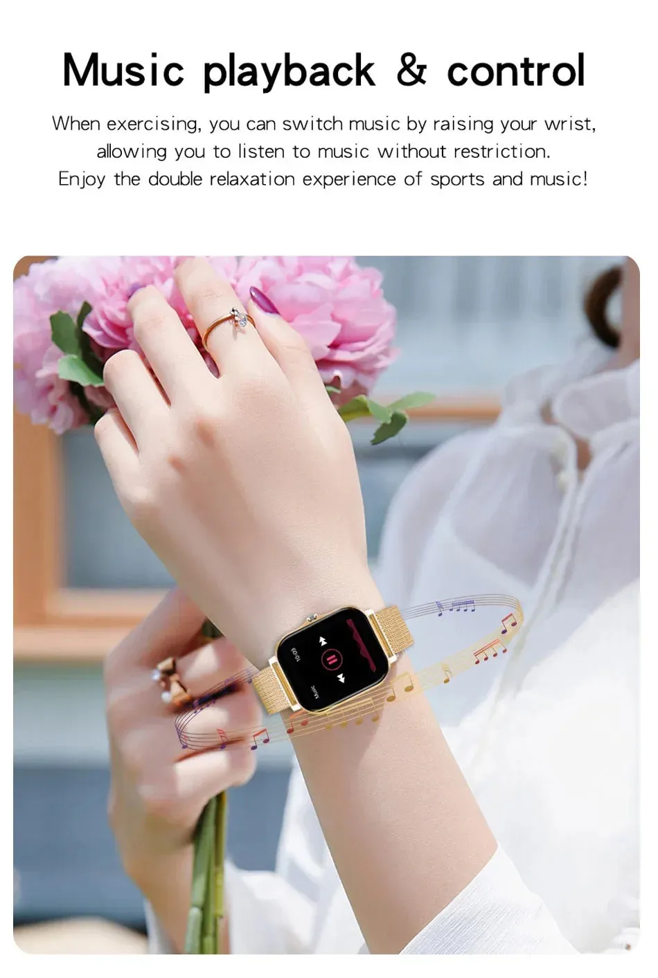 Smart watch for android phone.1.44 inch color screen.