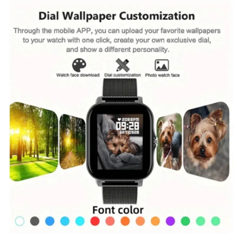 Smart watch for android phone.1.44 inch color screen.