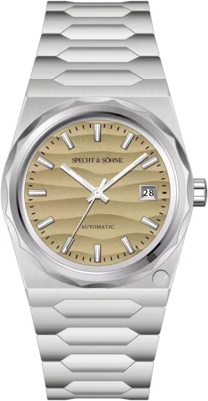 Specht & Shne 222 Gold Watch Men's Watches Automatic Mechanical Wriswatch Japan NH35 Movt Sports Wristwatch 37MM Waterproof