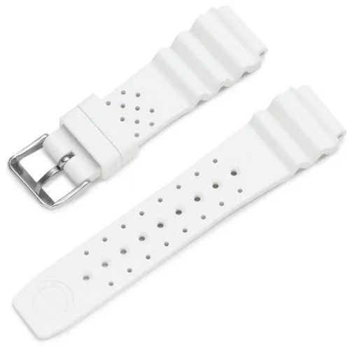 St. Moritz Momentum Women's 18mm White Splash Natural Rubber Watch Band Twist & Splash Dive Watch with Free Watch Protector Valued at $12.95 Value