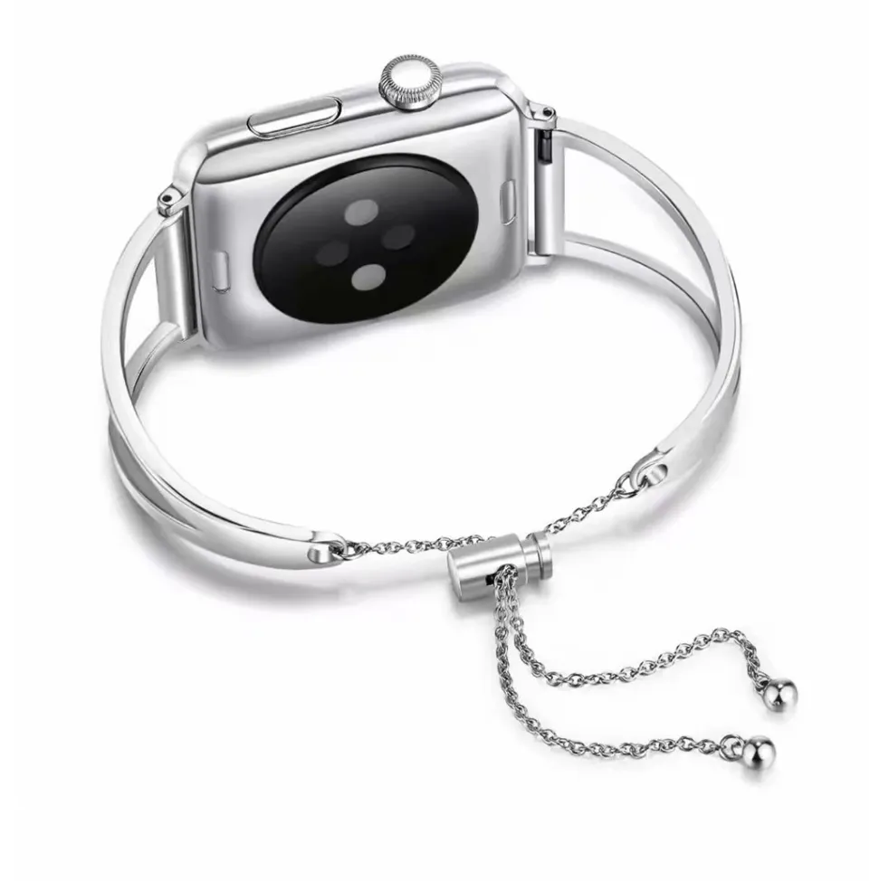 Stainless Steel Apple Watch Band Bracelet - Silver