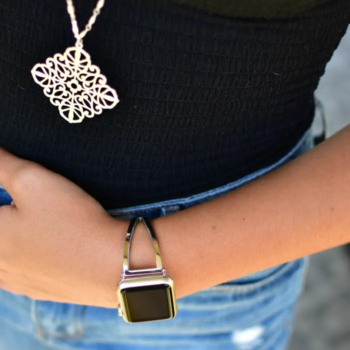 Stainless Steel Apple Watch Band Bracelet - Silver