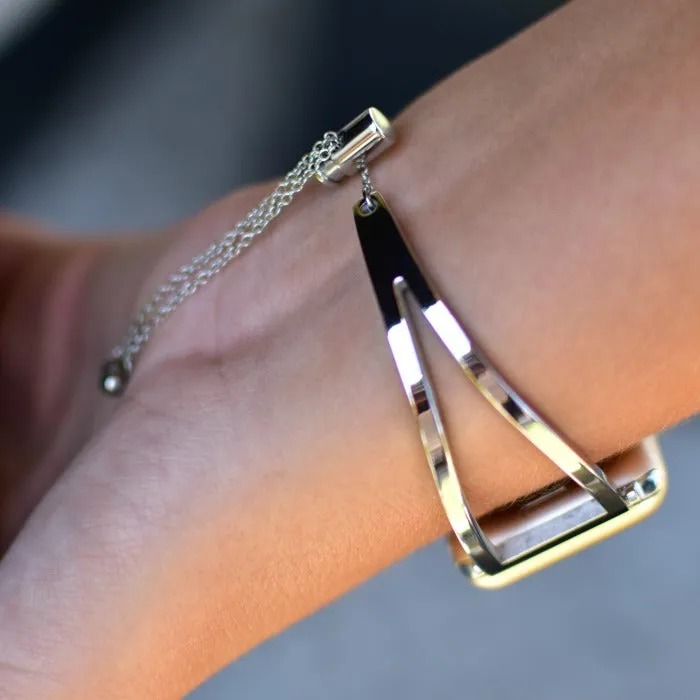 Stainless Steel Apple Watch Band Bracelet - Silver