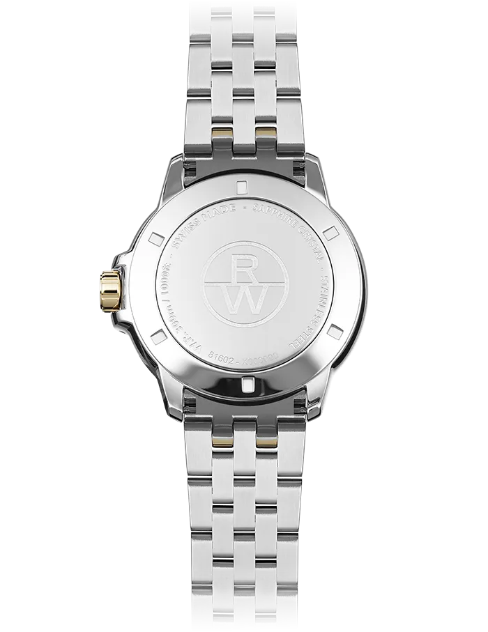 Tango Classic Men's Quartz Two-Tone Bracelet Watch, 41mm Stainless Steel Bracelet, Yellow Gold PVD, White Dial, Indexes - 8160-STP-30041