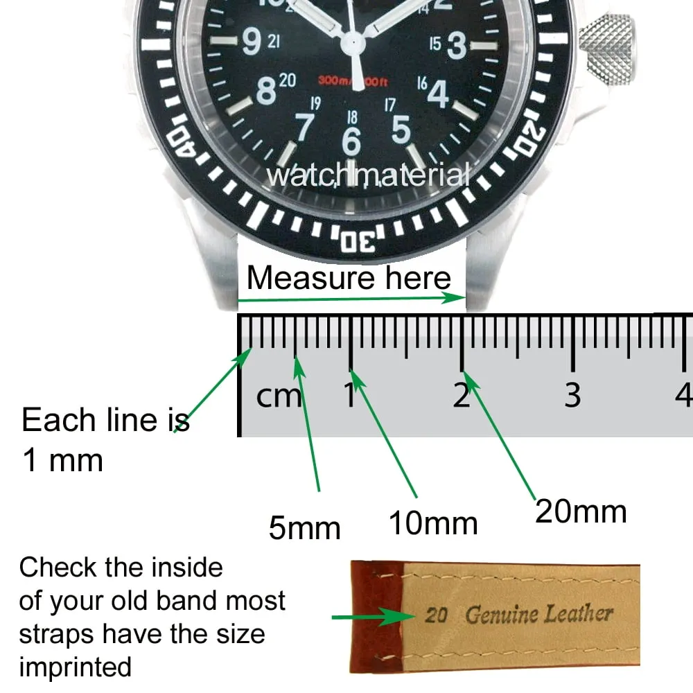 Tech Swiss 18mm Watch Band Extra Long XXXL Genuine Calf Leather Padded Brown