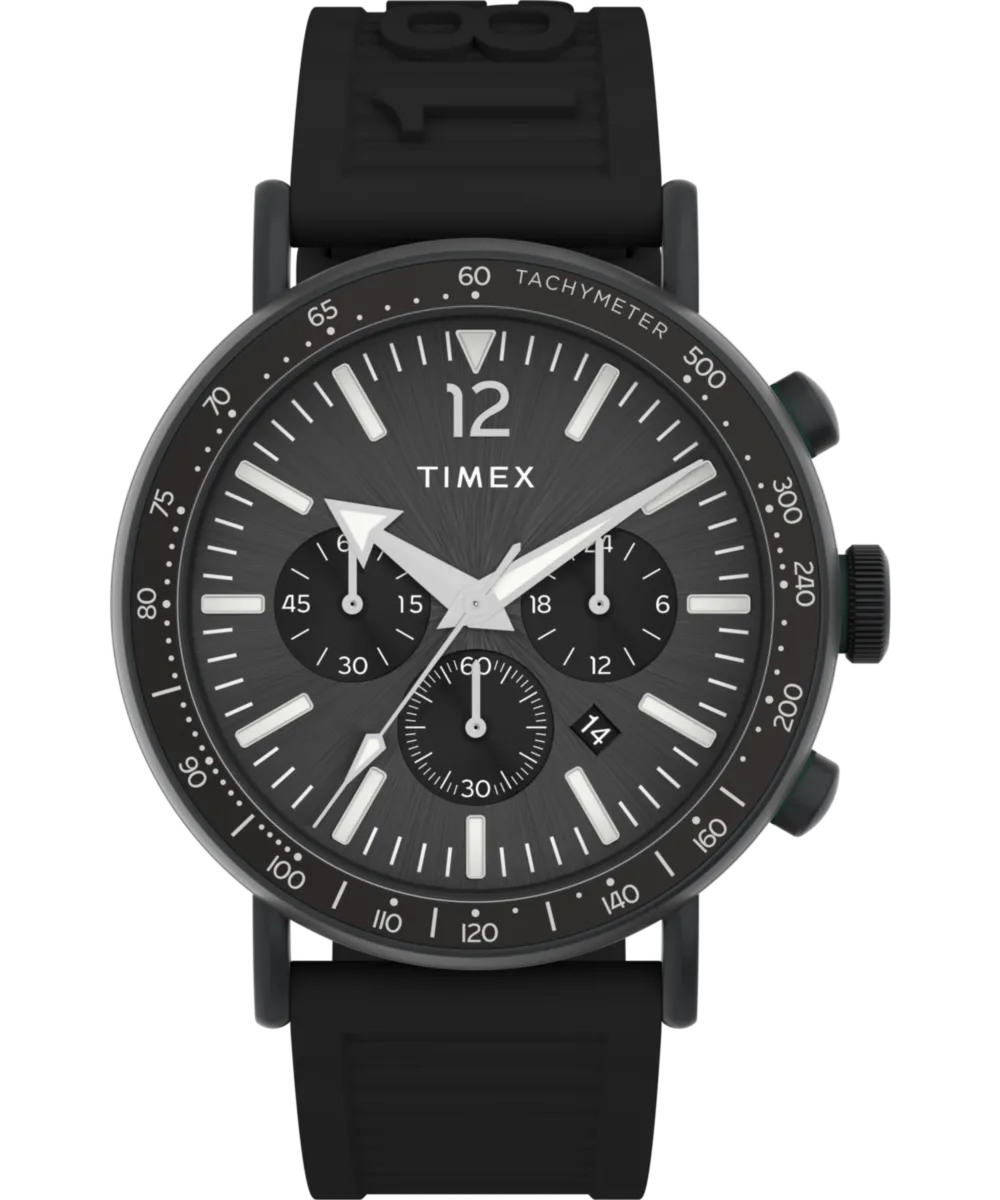 Timex Standard Tachymeter Chronograph 43mm Eco-Friendly Resin Strap Watch