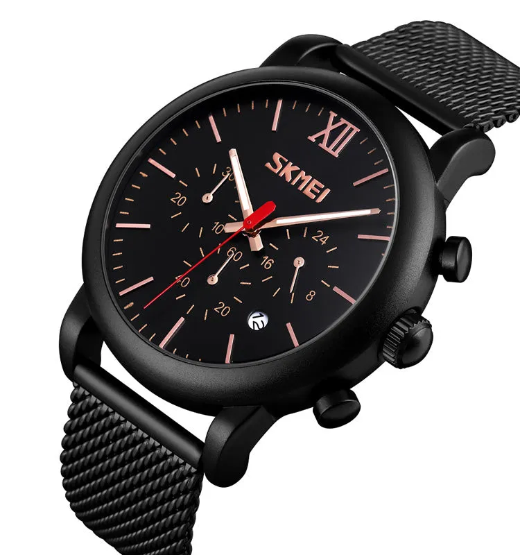 Trend net with small three needle quartz watch W2392803