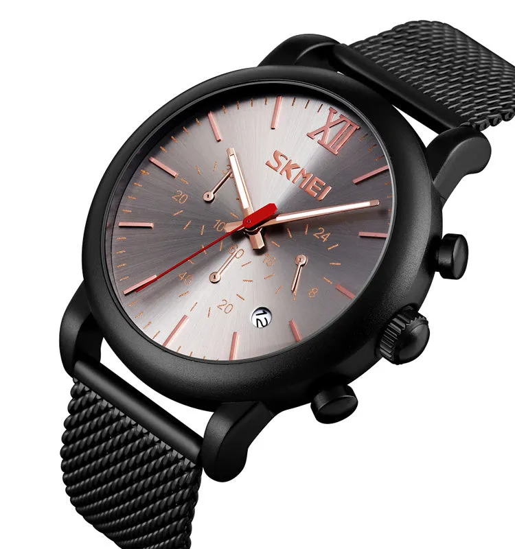 Trend net with small three needle quartz watch W2392803