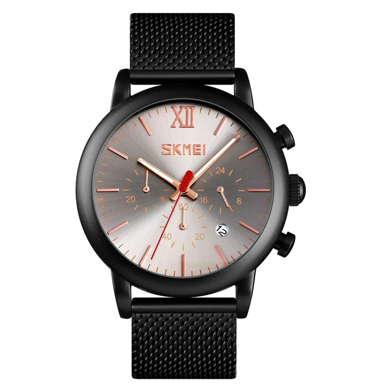 Trend net with small three needle quartz watch W2392803