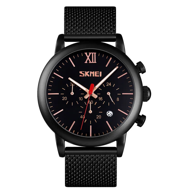 Trend net with small three needle quartz watch W2392803