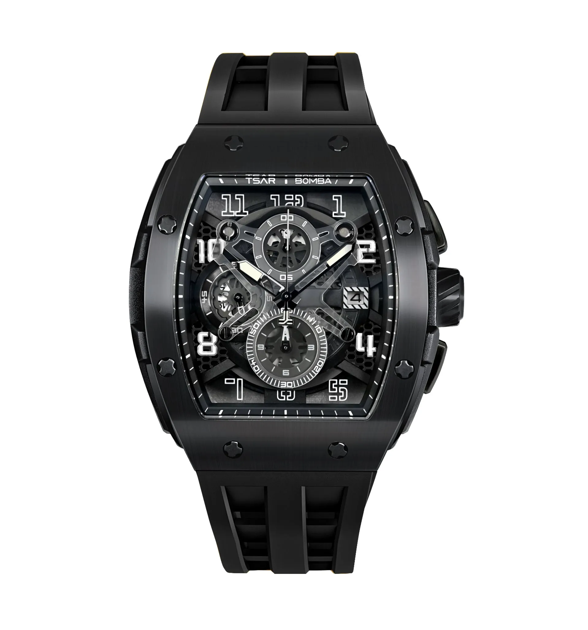 Tsar Bomba 46mm Black Elemental Series Quartz Watch