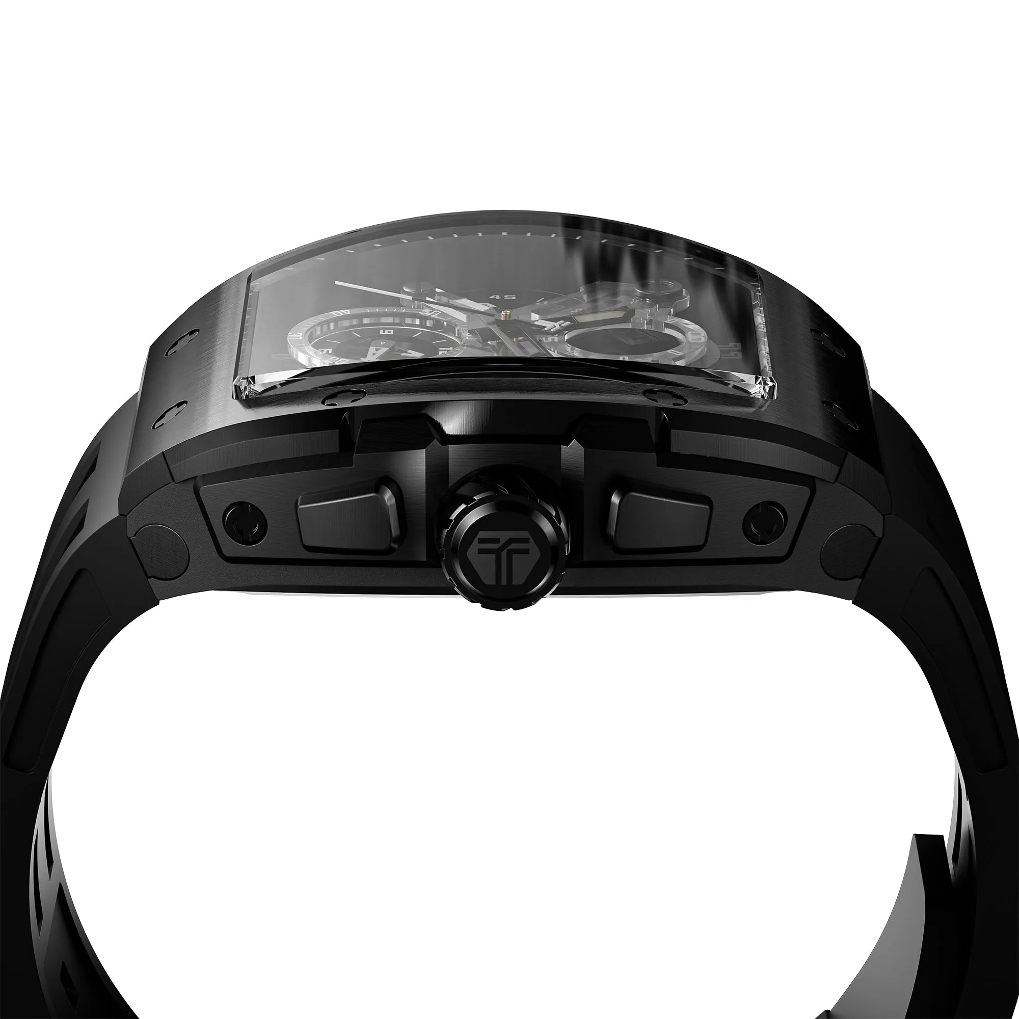 Tsar Bomba 46mm Black Elemental Series Quartz Watch