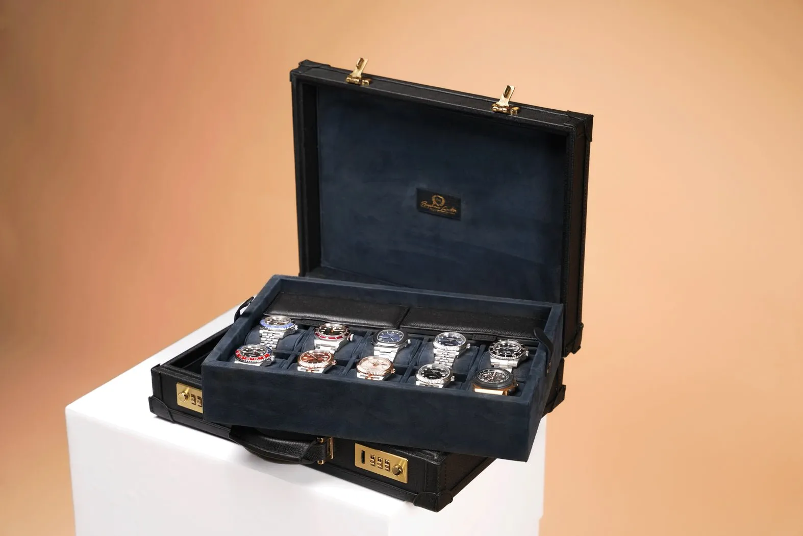 Watch Collector Case - Saffiano Black