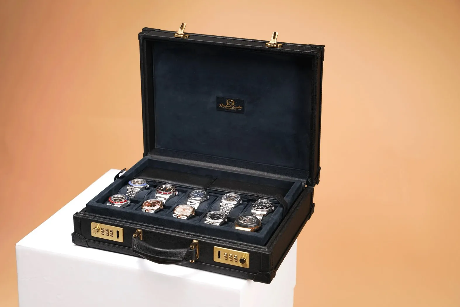 Watch Collector Case - Saffiano Black