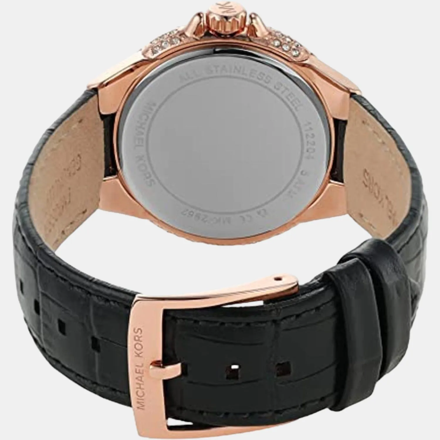 Women's White Analog Leather Watch MK2962