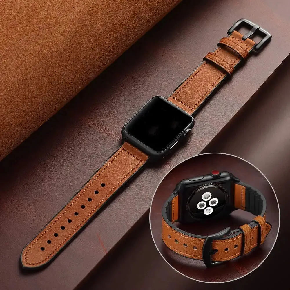 WOODSTONE GENUINE LEATHER IWATCH BAND